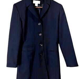 Women's Rachel Z Navy Classic Pea Coat - Size 6